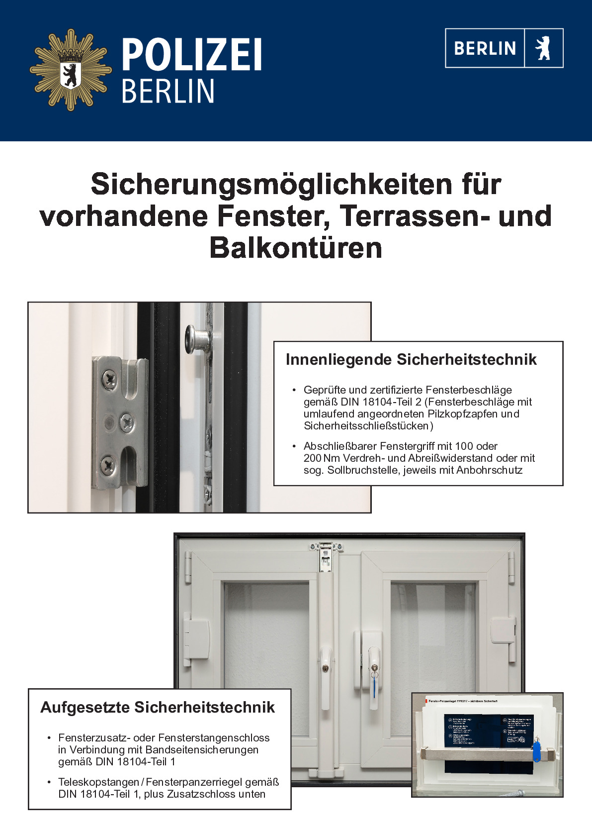 Vorschaubild von Dokument: Sicherung Fenster und Fenstertüren