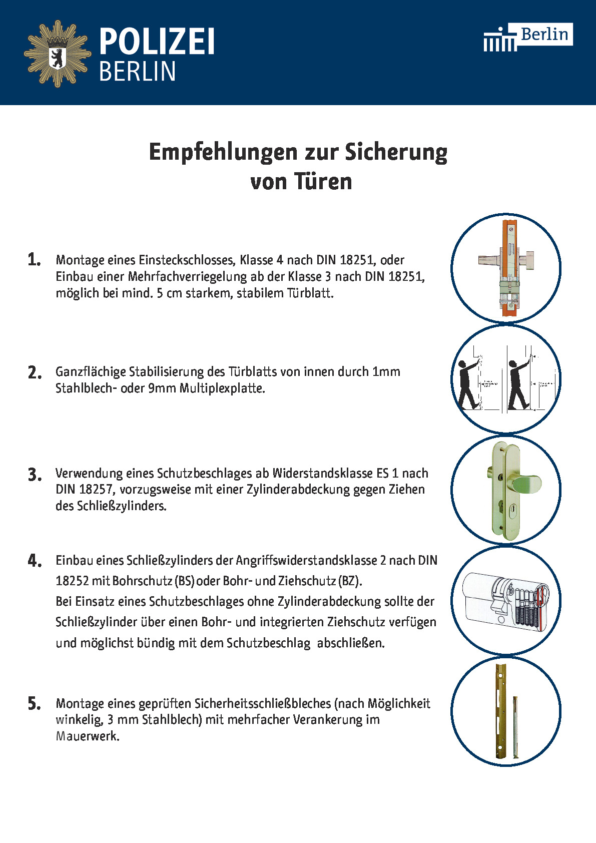 Vorschaubild von Dokument: Sicherung Türen